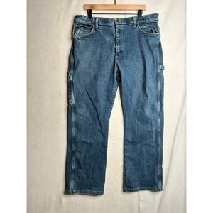 Vtg Genuine Dickies Mens Carpenter Jeans Blue Denim Work Pants 38x30 LAR-K602-02